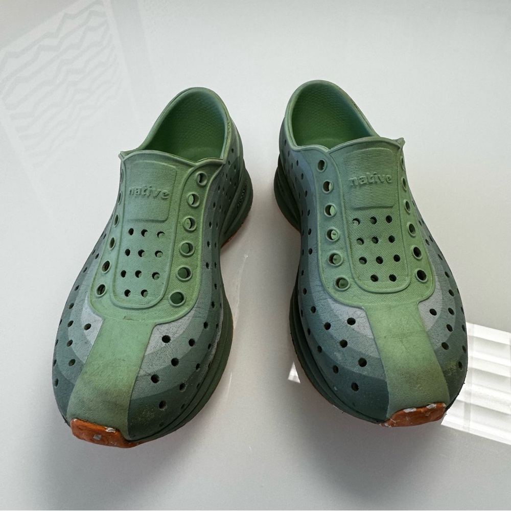 Native Shoes Men's Green Perforated Sneakers